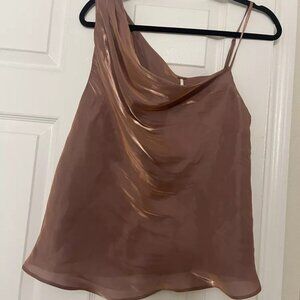 Free People Shimmy Shimmy Top Pink One Shoulder